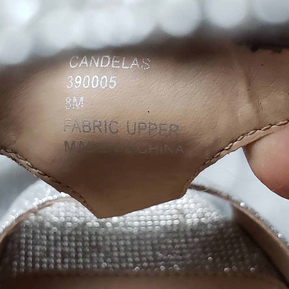 Silver Mesh Look Platform Wedges - Picture 7 of 9